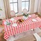 Gingham Checkered Square Tablecloth - Waterproof Buffalo Plaid Table Cloth Stain Resistant Washable Table Cover for Picnic/Camping/Outdoor - Red and White, 54 x 54 Inch